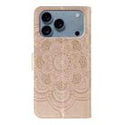 For iPhone 17 Pro Sun Mandala Embossing Leather Phone Case(Rose Gold) - 3