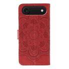For iPhone 17 Air Sun Mandala Embossing Leather Phone Case(Red) - 3