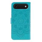 For iPhone 17 Air Sun Mandala Embossing Leather Phone Case(Blue) - 3