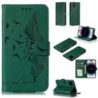 For iPhone 15 Pro Max Feather Pattern Litchi Texture Leather Phone Case(Green) - 1