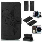 For iPhone 15 Pro Max Feather Pattern Litchi Texture Leather Phone Case(Black) - 1