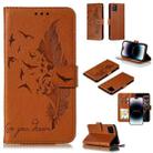 For iPhone 15 Pro Feather Pattern Litchi Texture Leather Phone Case(Brown) - 1