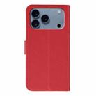 For iPhone 17 Pro Max Feather Pattern Litchi Texture Leather Phone Case(Red) - 3
