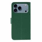 For iPhone 17 Pro Max Feather Pattern Litchi Texture Leather Phone Case(Green) - 3