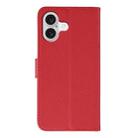 For iPhone 17 Feather Pattern Litchi Texture Leather Phone Case(Red) - 3