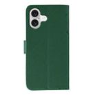 For iPhone 17 Feather Pattern Litchi Texture Leather Phone Case(Green) - 3