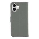 For iPhone 17 Feather Pattern Litchi Texture Leather Phone Case(Gray) - 3