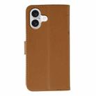 For iPhone 17 Feather Pattern Litchi Texture Leather Phone Case(Brown) - 3