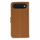 For iPhone 17 Air Feather Pattern Litchi Texture Leather Phone Case(Brown) - 3
