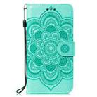 For iPhone 16 Mandala Embossing Pattern Horizontal Flip Leather Phone Case(Green) - 2