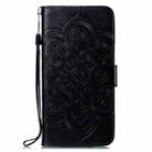 For iPhone 16 Mandala Embossing Pattern Horizontal Flip Leather Phone Case(Black) - 2