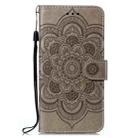 For iPhone 16 Plus Mandala Embossing Pattern Horizontal Flip Leather Phone Case(Gray) - 2