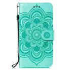 For iPhone 16 Plus Mandala Embossing Pattern Horizontal Flip Leather Phone Case(Green) - 2