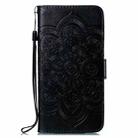 For iPhone 16 Plus Mandala Embossing Pattern Horizontal Flip Leather Phone Case(Black) - 2