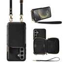 For Samsung Galaxy S24+ 5G Multifunctional Zipper Wallet RFID Phone Leather Case(Black) - 1