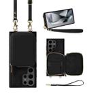 For Samsung Galaxy S24 Ultra 5G Multifunctional Zipper Wallet RFID Phone Leather Case(Black) - 1