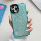 For iPhone 14 Pro Glitter Epoxy Shockproof Phone Case(Blue) - 1