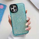 For iPhone 14 Pro Max Glitter Epoxy Shockproof Phone Case(Blue) - 1