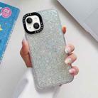 For iPhone 13 Glitter Epoxy Shockproof Phone Case(White) - 1