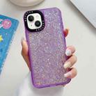 For iPhone 13 Glitter Epoxy Shockproof Phone Case(Purple) - 1