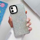 For iPhone 12 / 12 Pro Glitter Epoxy Shockproof Phone Case(White) - 1