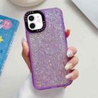 For iPhone 11 Glitter Epoxy Shockproof Phone Case(Purple) - 1