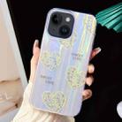 For iPhone 15 Plus Electroplated Color Film TPU + PC Phone Case(Sweet Love) - 1