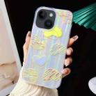 For iPhone 15 Electroplated Color Film TPU + PC Phone Case(Laser Love) - 1