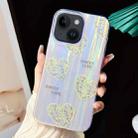 For iPhone 14 Electroplated Color Film TPU + PC Phone Case(Sweet Love) - 1