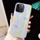 For iPhone 14 Pro Electroplated Color Film TPU + PC Phone Case(Sweet Love) - 1