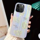 For iPhone 14 Pro Max Electroplated Color Film TPU + PC Phone Case(Sweet Love) - 1