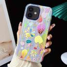 For iPhone 11 Electroplated Color Film TPU + PC Phone Case(Gold Leaves) - 1