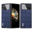For Xiaomi Mix Fold 3 ABEEL Weave Plaid PU Phone Case(Blue) - 1
