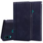For Samsung Galaxy A10s Frosted Business Magnetic Horizontal Flip PU Leather Case with Holder & Card Slot & Lanyard(Black) - 1