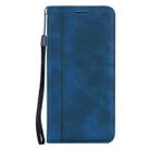 For Samsung Galaxy A10s Frosted Business Magnetic Horizontal Flip PU Leather Case with Holder & Card Slot & Lanyard(Blue) - 2