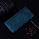 For Samsung Galaxy A10s Frosted Business Magnetic Horizontal Flip PU Leather Case with Holder & Card Slot & Lanyard(Blue) - 6