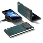 For Xiaomi Mix Fold 4 ABEEL Genuine Leather Luolai Series Phone Case(Dark Green) - 2
