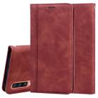 For Samsung Galaxy A70 Frosted Business Magnetic Horizontal Flip PU Leather Case with Holder & Card Slot & Lanyard(Brown) - 1