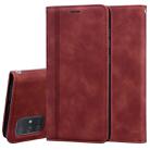 For Samsung Galaxy A71 Frosted Business Magnetic Horizontal Flip PU Leather Case with Holder & Card Slot & Lanyard(Brown) - 1