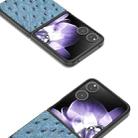 For Xiaomi Mix Flip ABEEL Genuine Leather Ostrich Texture Phone Case(Blue) - 3