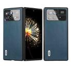 For Xiaomi Mix Fold 3 ABEEL Genuine Leather Xiaoya Series Phone Case(Dark Green) - 1
