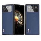 For Xiaomi Mix Fold 3 ABEEL Genuine Leather Xiaoya Series Phone Case(Blue) - 1