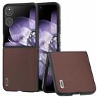 For Xiaomi Mix Flip ABEEL Genuine Leather Xiaoya Series Phone Case(Coffee) - 1