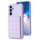 For Samsung Galaxy A34 Grid Card Slot Holder Phone Case(Light Purple) - 1