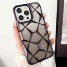 For iPhone 13 Pro Max Gradient Glitter Water Cube Electroplating TPU Phone Case(Black) - 1