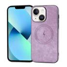 For iPhone 13 Side PU Hybrid TPU Magsafe Phone Case(Light Purple) - 1