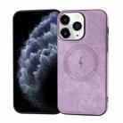 For iPhone 11 Pro Max Side PU Hybrid TPU Magsafe Phone Case(Light Purple) - 1