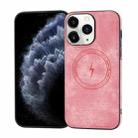 For iPhone 11 Pro Max Side PU Hybrid TPU Magsafe Phone Case(Pink) - 1