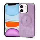 For iPhone 11 Side PU Hybrid TPU Magsafe Phone Case(Light Purple) - 1