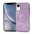 For iPhone XR Side PU Hybrid TPU Magsafe Phone Case(Light Purple) - 1